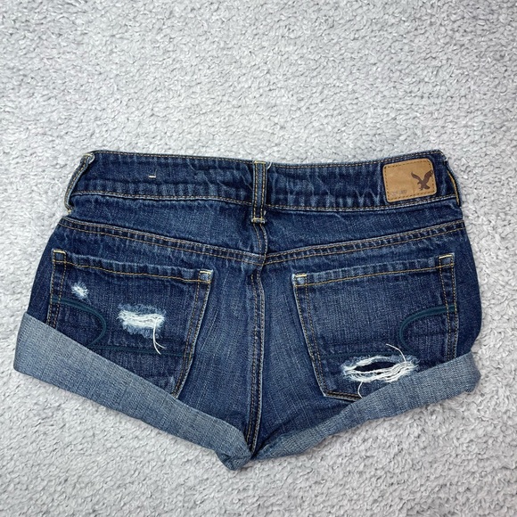 American Eagle Shorts Womens 2 Patriotic Flag Pockets Red White Blue Holiday - Picture 5 of 5